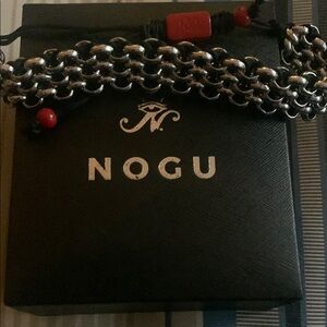 Nogu Black and Silver Chain Bracelet